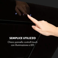 Klarstein Sofia 90 Cappa Aspirante 300 M³/h Touch-Control Frontale In Vetro Nero -Negozio Di Elettrodomestici 22854394 4