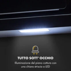 Klarstein Sofia 90 Cappa Aspirante 300 M³/h Touch-Control Frontale In Vetro Nero -Negozio Di Elettrodomestici 22854394 5