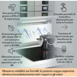 Klarstein Royal Flush Eco Cappa Aspirante, 60 Cm, 576 M³/h, A+ -Negozio Di Elettrodomestici 22854427 2