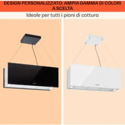 Klarstein Kronleuchter XL Cappa Aspirante A Isola 90cm Ricircolo 590m³/h LED Touch Bianco -Negozio Di Elettrodomestici 22854530 5