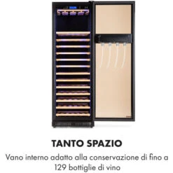 Klarstein First Class 129 Cantinetta Frigo Per Vino Dispenser 129 Bottiglie 5-22°C Nero -Negozio Di Elettrodomestici 22854570 5