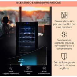 Klarstein Shiraz 24 Uno - Frigorifero Per Vini, 63 L, 24 Bottiglie, Pannello Di Controllo Touch, 5-18°C -Negozio Di Elettrodomestici 23627380 4