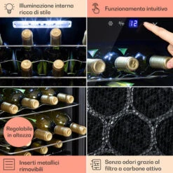 Klarstein Shiraz 24 Uno - Frigorifero Per Vini, 63 L, 24 Bottiglie, Pannello Di Controllo Touch, 5-18°C -Negozio Di Elettrodomestici 23627380 5