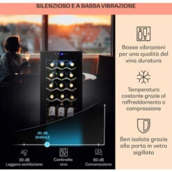 Klarstein Shiraz 15 Slim Uno - Frigorifero Per Vini, 44 L, Pannello Di Controllo Touch, 5-18°C 10 Klarstein Shiraz 15 Slim Uno - Frigorifero Per Vini, 44 L, Pannello Di Controllo Touch, 5-18°C -Negozio Di Elettrodomestici 23803067 4