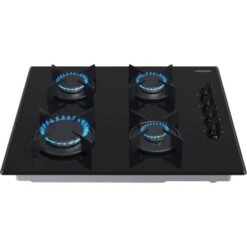 AREBOS Piano Cottura A Gas Due Fuochi Vetroceramica Include Griglie E Fiamma Pilota