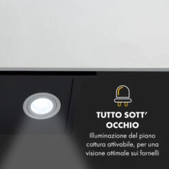 Klarstein Silver Lining 90, Cappa Aspirante, 90 Cm, 568m³/h , EEK A, Acciaio Inox -Negozio Di Elettrodomestici 27421853 4