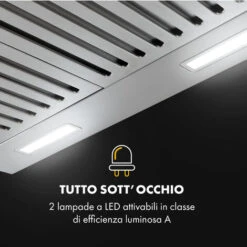 Klarstein Purista Americana, Cappa Aspirante, Filtro Baffle, 306 M³/h -Negozio Di Elettrodomestici 27717633 5