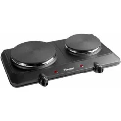 Doppia Piastra In Ghisa Nera Piano Cottura Da Campeggio Elettricamente Portatile 750/1500 Watt Bestron AHP250D
