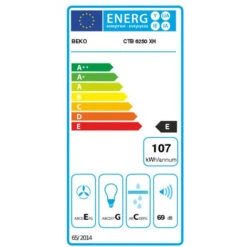 Cappa A Scomparsa 60cm 420m3 / H Acciaio Inox - Ctb6250xh - Beko -Negozio Di Elettrodomestici 34738627 2