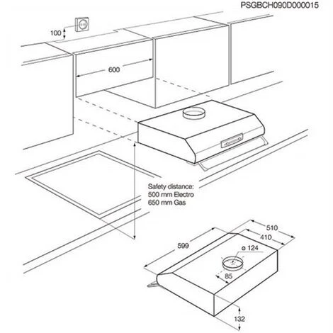 Cappuccio Visiera 60 Cm 368 M3/h In Acciaio Inox - Fht6137x - Faure 5 Cappuccio Visiera 60 Cm 368 M3/h In Acciaio Inox - Fht6137x - Faure - immagine 3