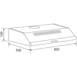 Cappuccio Visiera 60cm 344m3 / H Acciaio Inox - Ahc640ix - Airlux -Negozio Di Elettrodomestici 34740955 3