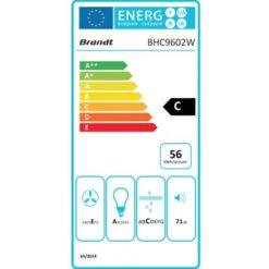 Cappuccio Visiera 60cm 321m3/h Bianco - Bhc9602w - Brandt -Negozio Di Elettrodomestici 35017854 2