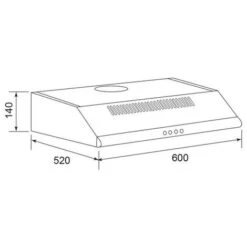 Cappuccio Visiera 60cm 250m3 / H Bianco - Ghc625wh - Glem -Negozio Di Elettrodomestici 35449300 3