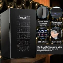 Cantina Refrigerante Vino Cantinetta Frigo Elettrica 18 Bottiglie 52Lt 70W Nero 10 Cantina Refrigerante Vino Cantinetta Frigo Elettrica 18 Bottiglie 52Lt 70W Nero -Negozio Di Elettrodomestici 35985872 4