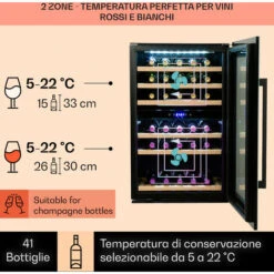 Klarstein Vinsider 41D Built-In Duo Quartz Edition Frigorifero Per Vini Da Incasso -Negozio Di Elettrodomestici 36872212 3