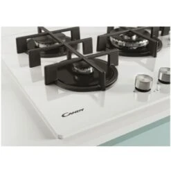 Candy CVG6BR4WPW Piano Cottura A Gas 4 Zone Griglie In Ghisa 60 Cm Vetro Temperato Bianco -Negozio Di Elettrodomestici 36882654 4