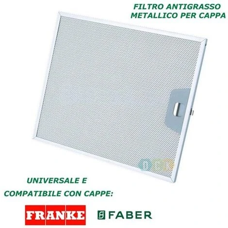 Filtro Cappa Alluminio Metallico 253 X 300 X 8 Mm Antigrasso Faber Universale Franke 3 Filtro Cappa Alluminio Metallico 253 X 300 X 8 Mm Antigrasso Faber Universale Franke