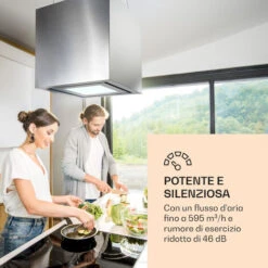Klarstein Kronleuchter Smart, Cappa A Isola, Controllo Con App, Pannello LED, 595m³/h 8 Klarstein Kronleuchter Smart, Cappa A Isola, Controllo Con App, Pannello LED, 595m³/h -Negozio Di Elettrodomestici 39490889 2