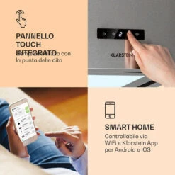 Klarstein Kronleuchter Smart, Cappa A Isola, Controllo Con App, Pannello LED, 595m³/h 9 Klarstein Kronleuchter Smart, Cappa A Isola, Controllo Con App, Pannello LED, 595m³/h -Negozio Di Elettrodomestici 39490889 3
