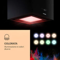 Klarstein Kronleuchter Smart, Cappa A Isola, Controllo Con App, Pannello LED, 595m³/h -Negozio Di Elettrodomestici 39490893 4