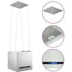 Nova Cappa Da Cucina Ad Isola Sospesa LCD Con Sensore Acciaio Cappa Elegante Vari Dimensioni Dimensioni : 37 Cm -Negozio Di Elettrodomestici 42227661 2