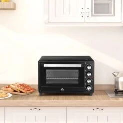 HOMCOM Fornetto Elettrico 32L Regolazione Temperatura E Timer, 3 Modalità Di Cottura E Accessori, 52.2x38.1x33.5cm - Nero 8 HOMCOM Fornetto Elettrico 32L Regolazione Temperatura E Timer, 3 Modalità Di Cottura E Accessori, 52.2x38.1x33.5cm - Nero -Negozio Di Elettrodomestici 42725657 2