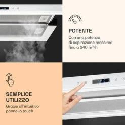 Klarstein Mariana Neo 60, Cappa A Schermo Piatto, 60 Cm, Scarico, LED, 640 M³/h -Negozio Di Elettrodomestici 42753522 4