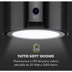Klarstein Skyfall Smart Island Cappa Aspirante A Isola, Ø45cm, A Ricircolo D'aria, 402m³/ora, LED -Negozio Di Elettrodomestici 47479856 5