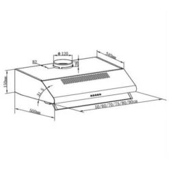 Cappuccio Visiera 60cm 66db 195m3 / H Bianco - Ah1406 - Amica -Negozio Di Elettrodomestici 48134420 3