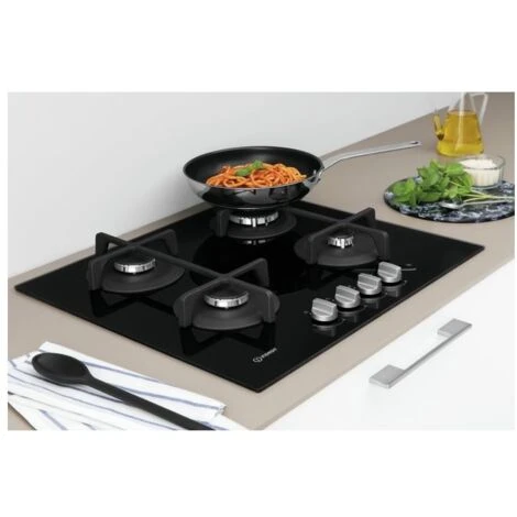 Indesit ING 61T/BK Piano Cottura A Gas 4 Zone Griglietin Ghisa 59 Cm Nero 5 Indesit ING 61T/BK Piano Cottura A Gas 4 Zone Griglietin Ghisa 59 Cm Nero - immagine 3
