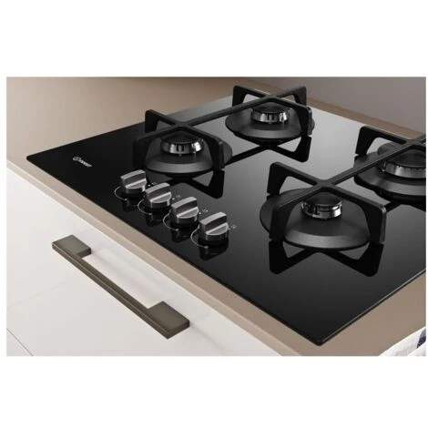 Indesit ING 61T/BK Piano Cottura A Gas 4 Zone Griglietin Ghisa 59 Cm Nero 7 Indesit ING 61T/BK Piano Cottura A Gas 4 Zone Griglietin Ghisa 59 Cm Nero - immagine 5
