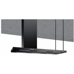 Baraldi 01ELEIS146BLSX80 Cappa A Isola Elea Con Camino A Sinistra Classe Energetica A 4 Velocita' 146 Cm Nero