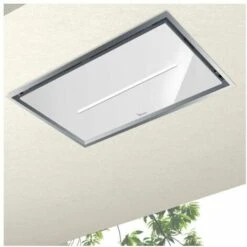 Baraldi 01GEAF090SVWSL80 Cappa Da Soffitto Gea Flat 4 Velocita' Comandi Da Remoto Con Telecomando E Smartphone 90 Cm Inox/Bianco