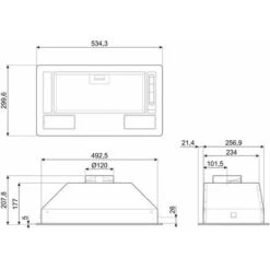 Smeg KSG52HE Cappa Da Incasso A Gruppo Aspirante Estetica Universale Classe Energetica D 3 Velocita' Illuminazione LED 54 Cm Silver -Negozio Di Elettrodomestici 50247735 4