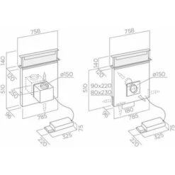 Elica PANDORA IX/F/90 Cappa Down Draft Classe Energetica A 3 Velocità + 1 Filtrante ( Motore Incluso ) Portata 680 Mⁿ/h 90 Cm Acciaio Inox PRF0120980 -Negozio Di Elettrodomestici 50249317 3