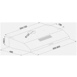 Silverline 1201.6.733.04 Cappa Ad Incasso Aspirante/Filtrante Controllo Con Tasti Classe Energetica D Sottopensile 3 Velocità Portata 480 Mⁿ/h 60cm Acciaio Inossidabile -Negozio Di Elettrodomestici 50911773 2