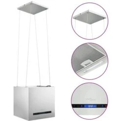 Cappa Da Cucina Ad Isola Sospesa LCD Con Sensore 37 Cm Acciaio -Negozio Di Elettrodomestici 51099614 2