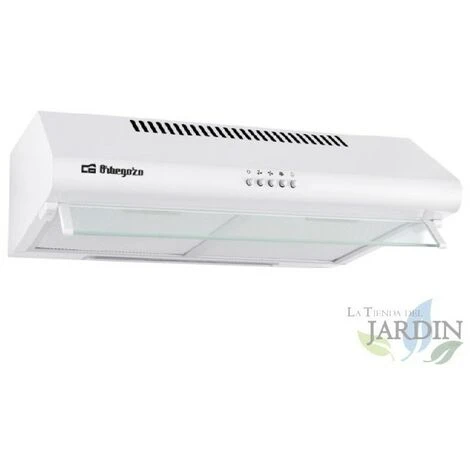 Cappuccio BIANCO Standard Orbegozo. 2 Filtri In Alluminio Rimovibili. Motore Da 80 W. 3 Livelli Di Potenza. Larghezza: 60 Cm 3 Cappuccio BIANCO Standard Orbegozo. 2 Filtri In Alluminio Rimovibili. Motore Da 80 W. 3 Livelli Di Potenza. Larghezza: 60 Cm