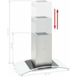 Cappa A Isola 90cm Con Display LCD E Sensore Touch 756 M³/h LED 10 Cappa A Isola 90cm Con Display LCD E Sensore Touch 756 M³/h LED -Negozio Di Elettrodomestici 53427220 4