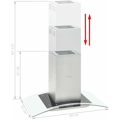 Cappa A Isola 90cm Con Display LCD E Sensore Touch 756 M³/h LED 6 Cappa A Isola 90cm Con Display LCD E Sensore Touch 756 M³/h LED - immagine 4
