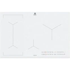 Electrolux EIL83443BW Serie 600 Bridge Piano Cottura A Induzione 4 Zone 80 Cm Comandi Slider Touch Bianco