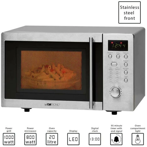 Clatronic Forno A Microonde In Acciaio Inox Da 20L 800w MWG 778 U 4 Clatronic Forno A Microonde In Acciaio Inox Da 20L 800w MWG 778 U - immagine 2