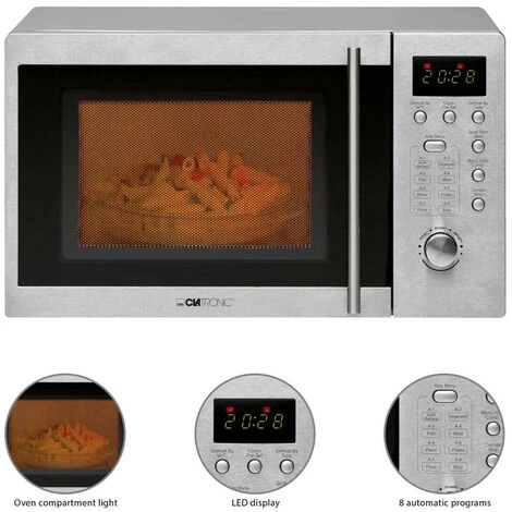 Clatronic Forno A Microonde In Acciaio Inox Da 20L 800w MWG 778 U 5 Clatronic Forno A Microonde In Acciaio Inox Da 20L 800w MWG 778 U - immagine 3