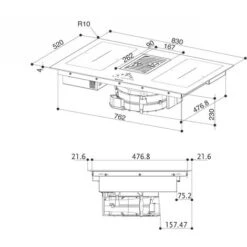Faber Cappa Cucina Con Piano Cottura Galileo Smart Filtrante 83 Cm Nero -Negozio Di Elettrodomestici 55947712 5