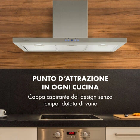 Klarstein Limelight Cappa Aspirante A Parete 90cm 600m³/h Acciaio Inox 4 Klarstein Limelight Cappa Aspirante A Parete 90cm 600m³/h Acciaio Inox - immagine 2