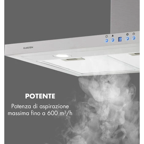 Klarstein Limelight Cappa Aspirante A Parete 90cm 600m³/h Acciaio Inox 5 Klarstein Limelight Cappa Aspirante A Parete 90cm 600m³/h Acciaio Inox - immagine 3