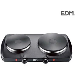 Fornello Elettrico Nero 1400w 2 Fuochi Ce/a13 46,5x26x8,5cm Edm