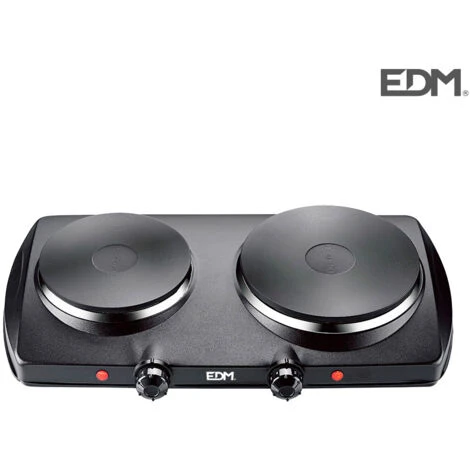 Fornello Elettrico Nero 1400w 2 Fuochi Ce/a13 46,5x26x8,5cm Edm 3 Fornello Elettrico Nero 1400w 2 Fuochi Ce/a13 46,5x26x8,5cm Edm