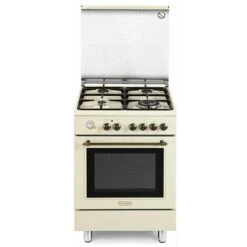 DeLonghi De Longhi PEMB 664 C ED Linea Country Cucina A Gas Libera Installazione Forno Elettrico 4 Fuochi Griglie In Ghisa Classe Energetica A Bruciatore Tripla Corona Coperchio In Cristallo Programmatore Anal