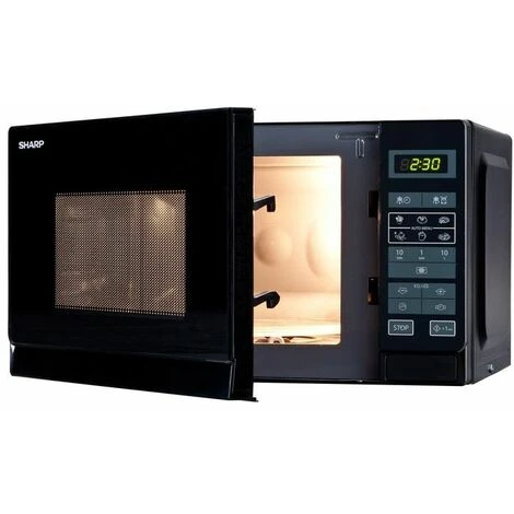 Sharp R-242 BKW Forno A Microonde Capacità 20 Litri Potenza 800W 8 Programmi Automatici 11 Livelli Di Potenza Nero 5 Sharp R-242 BKW Forno A Microonde Capacità 20 Litri Potenza 800W 8 Programmi Automatici 11 Livelli Di Potenza Nero - immagine 3